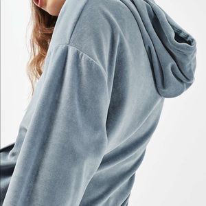 Topshop Velour Hooded Sweatshirt. Size 10